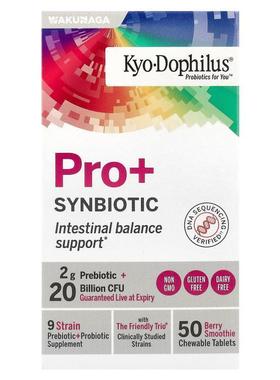 Kyolic,Kyo-Dophilus® Pro+ Synbiotic, Berry Smoothie, 50 Chew