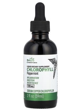 Nature's Fusions,叶绿素，薄荷，100 毫克，2 液量盎司（59 毫升