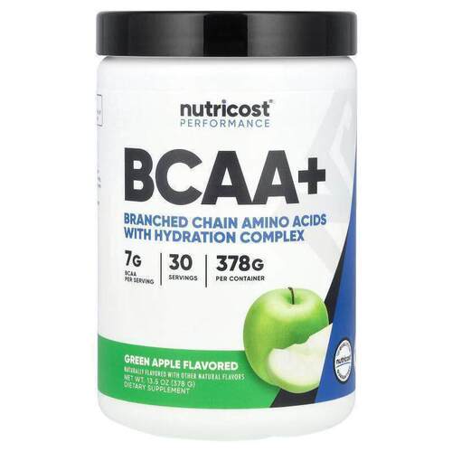 Nutricost,Performance, BCAA+, Green Apple, 13.5 oz (378 g)