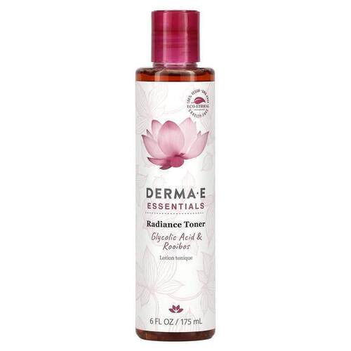 DERMA E,Essentials，洁白爽肤水，乙醇酸和路易波士茶，6液量盎1