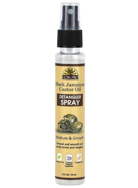 Okay Pure Naturals,Black Jamaican Castor Oil, Detangler Spra