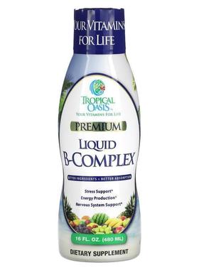 Tropical Oasis,Premium, Liquid B-Complex, 16 fl oz (480 ml)
