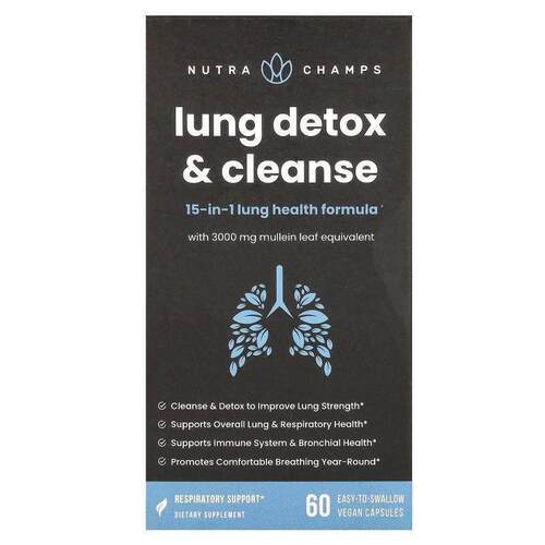NutraChamps,Lung Detox &amp;amp;amp; Cleanse, 60 Easy-To