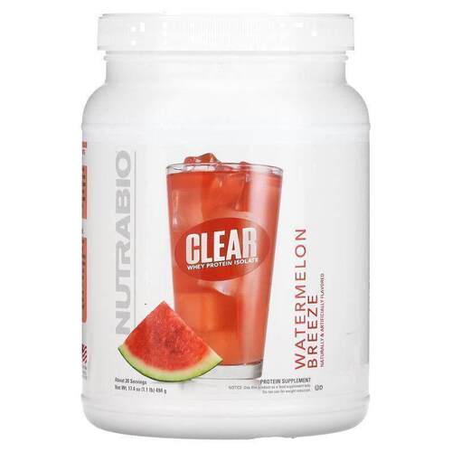 Nutrabio Labs,澄清分离乳清蛋白，清爽西瓜味，1.1 磅（494 克）