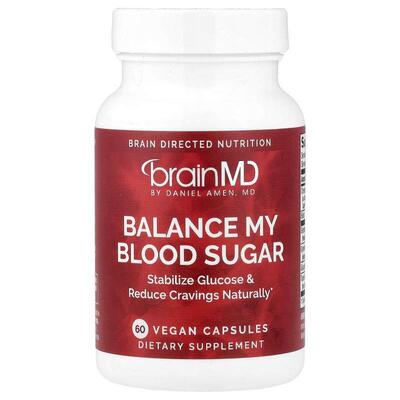 BrainMD,Balance My Blood Sugar, 60 Vegan Capsules
