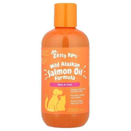 Zesty Paws,猫狗用野生阿拉斯加鲑鱼油配方，所有年龄适用，8.5 2