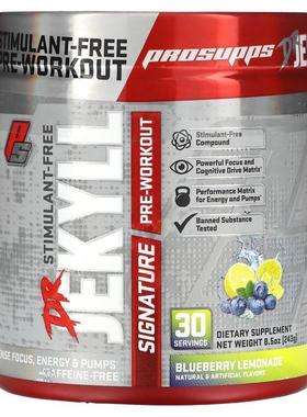 ProSpps, 招牌锻炼前营养粉，蓝莓柠檬汽水味243克