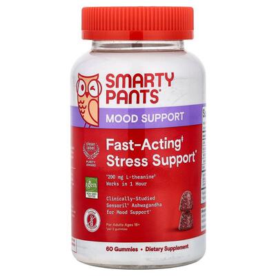 SmartyPants，压力支持，混合浆果，60粒软糖