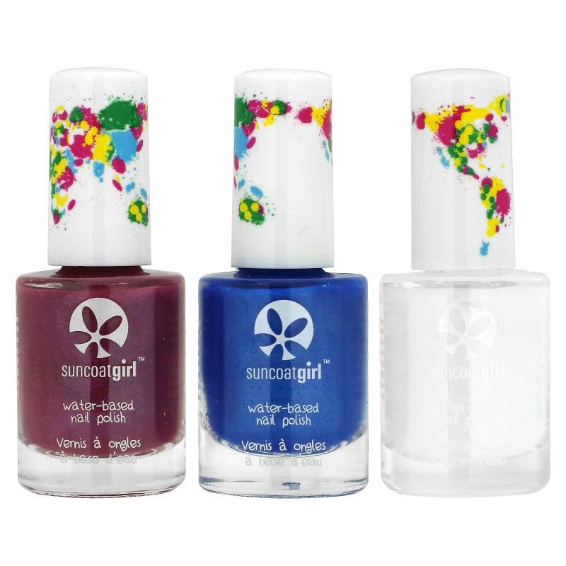 SuncoatGirl,Water-Based Nail Polish, Mermaid Princess, 3 Pie
