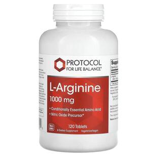 Protocol for Life Balance,L-Arginine, 1,000 mg, 120 Tablets