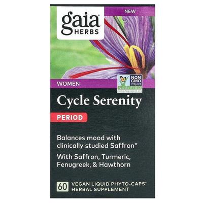 Gaia Herbs,Women, Cycle Serenity, Period, 60 Vegan Liquid Ph