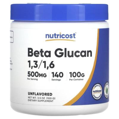 Nutricost,Beta Glucan 1,3/1,6, Unflavored, 500 mg, 3.5 oz (1