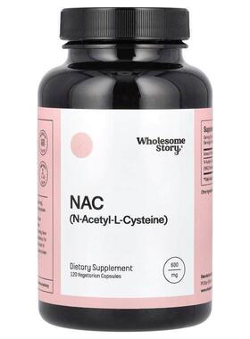 Wholesome Story,NAC (N-Acetyl-L-Cysteine), 600 mg, 120 Veget