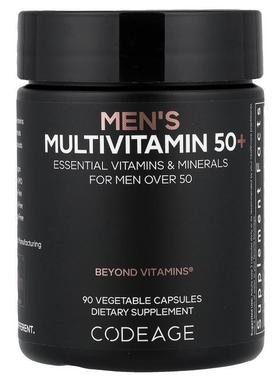 Codeage,Men's Multivitamin 50+, 90 Vegetable Capsules