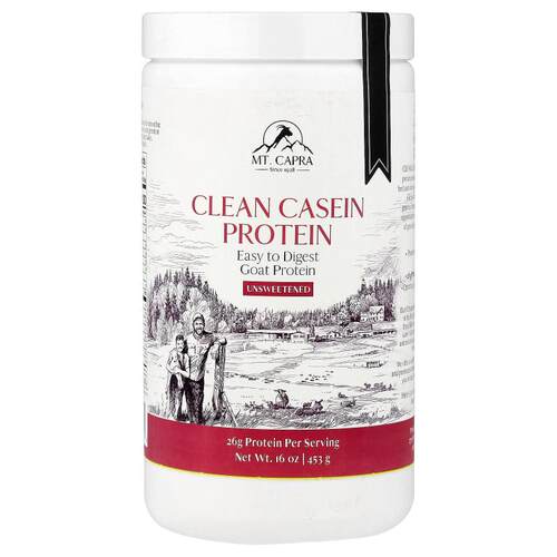 Mt. Capra,Clean Casein Protein, Unsweetened, 16 oz (453 g)
