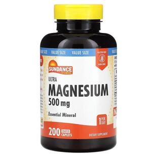 Sundance,Ultra Magnesium, 500 mg, 200 Coated Caplets