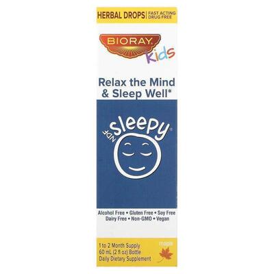 Bioray儿童NDF Sleepy放松精神帮助睡眠枫糖浆味