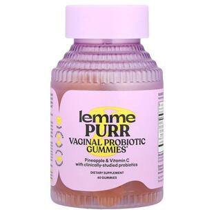 Lemme,Purr, Vaginal Probiotic Gummies, Pineapple, 60 Gummies