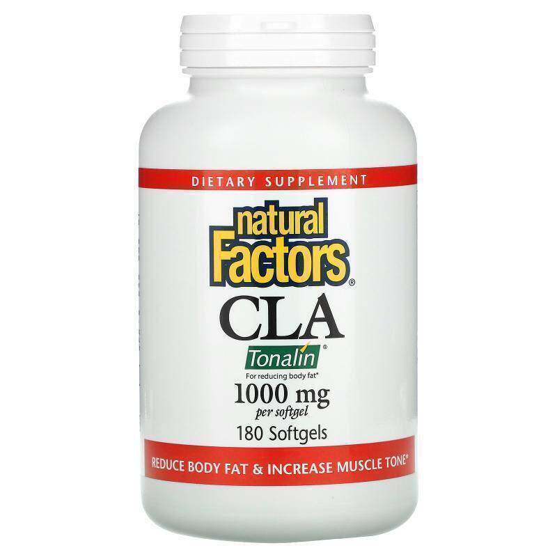 Natural Factors,CLA,共轭亚油酸混合软胶囊,1000毫克,180粒