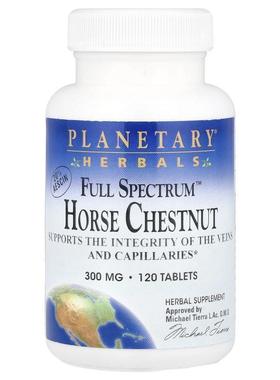 Planetary Herbals,全谱七叶树，300毫克，120片