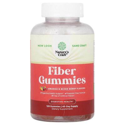 Natures Craft,Fiber Gummies, Orange &amp;amp;amp;amp; Mi