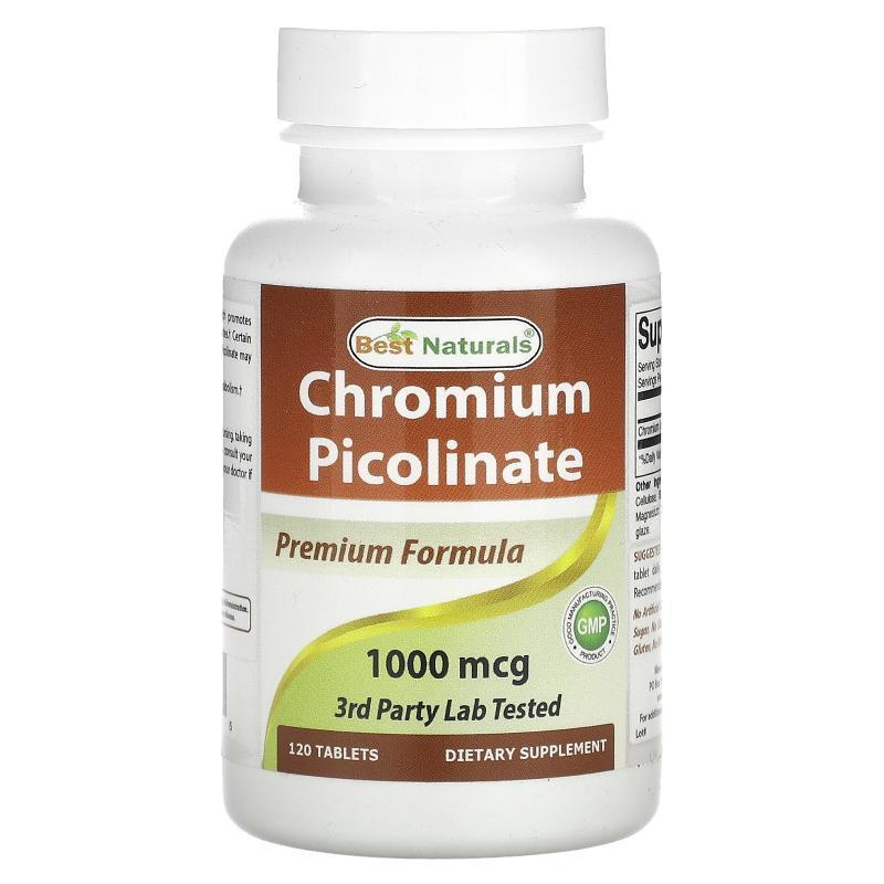 Best Naturals,Chromium Picolinate, 1000 mcg , 120 Tablets