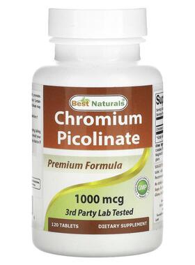 Best Naturals,Chromium Picolinate, 1000 mcg , 120 Tablets