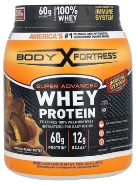 Body Fortress,Super Advanced Whey Protein, Chocolate Peanut
