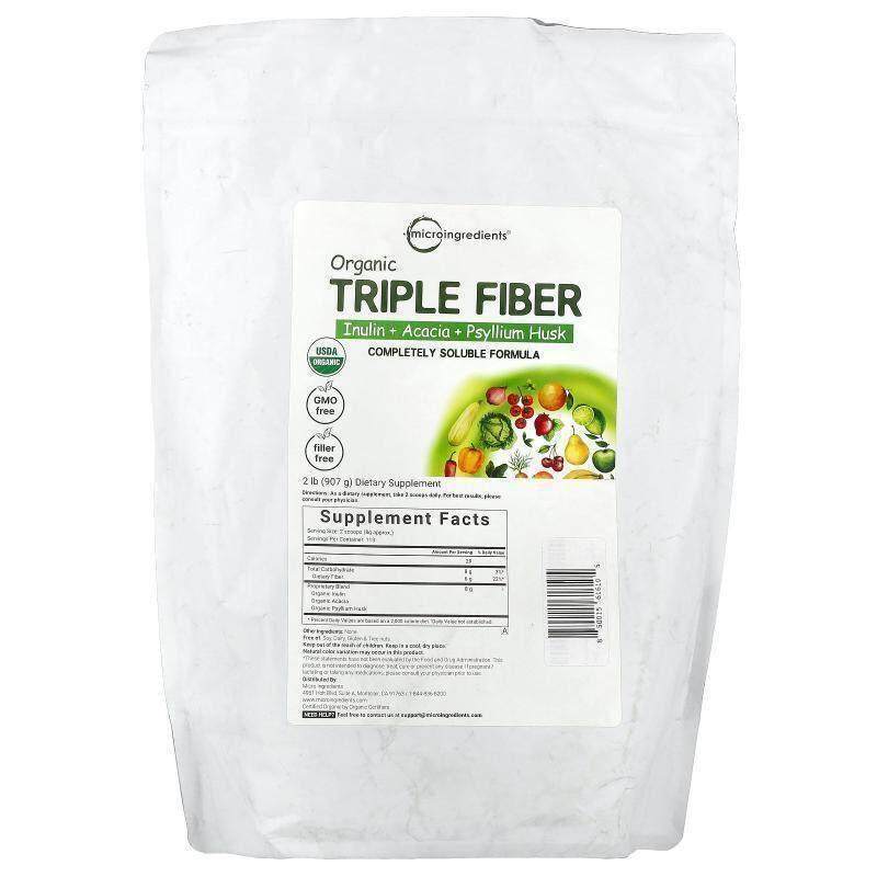Micro Ingredients,有机三重纤维，2 磅（907 克）