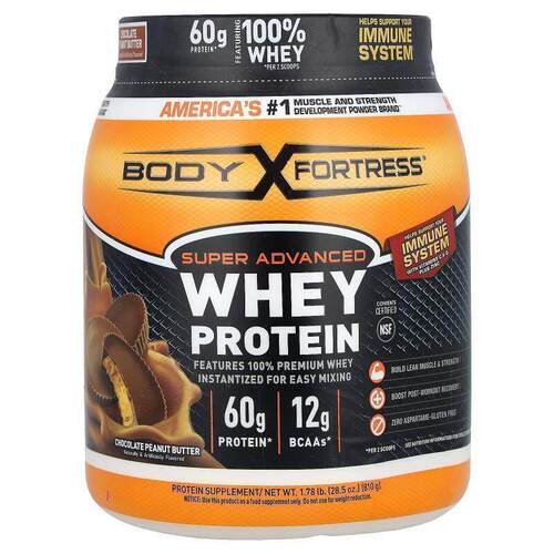 Body Fortress,Super Advanced Whey Protein, Chocolate Peanut