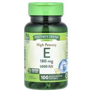 Nature's Truth,Vitamin E, High Potency, 180 mg (400 IU), 100