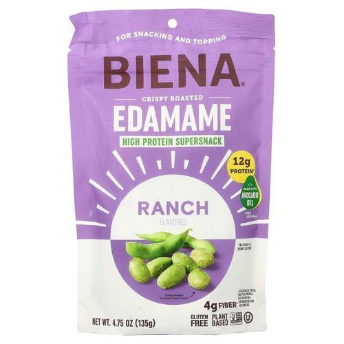 BIENA,Crispy Roasted Edamame, Ranch, 4.75 oz (135 g)