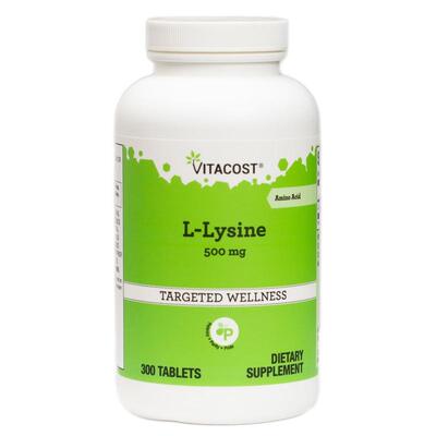Vitacost,L-Lysine, 500 mg, 300 Tablets