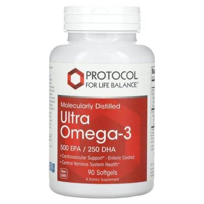 Protocol for Life Balance,Ultra Omega-3，500 EPA/250 DHA，90