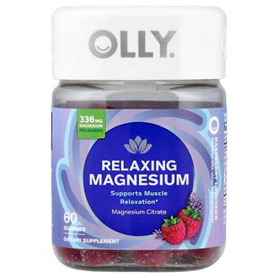 OLLY,Relaxing Magnesium Gummies, Raspberry Lavender, 60 Gumm