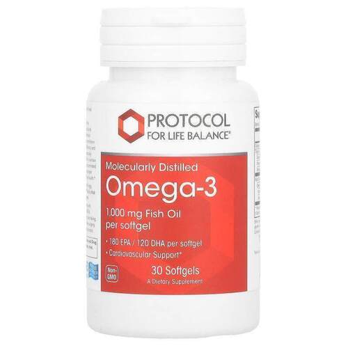 Protocol for Life Balance,Omega-3, 1,000 mg, 30 Softgels