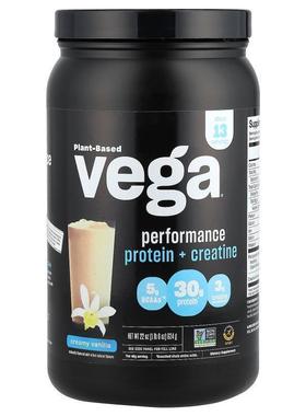 维加,Plant-Based Performance Protein + Creatine, Creamy Vani