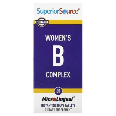 Superior Source,Women's B Complex, 60 MicroLingual Instant D