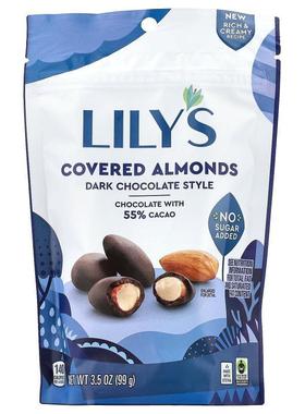 Lily's Sweets,Covered Almonds, Dark Chocolate Style