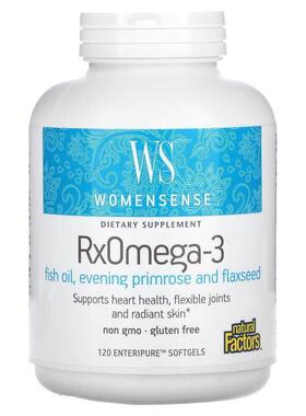 Natural Factors,WomenSense，RxOmega-3，120 粒肠溶软凝胶