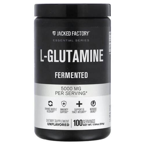 Jacked Factory,Essential Series, L-Glutamine, Fermented, Unf
