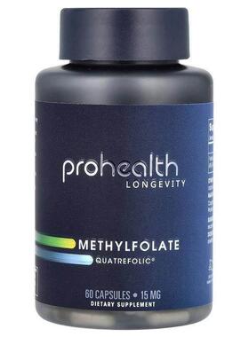 ProHealth Longevity,Methylfolate, Quatrefolic®, 15 mg, 60 Ca