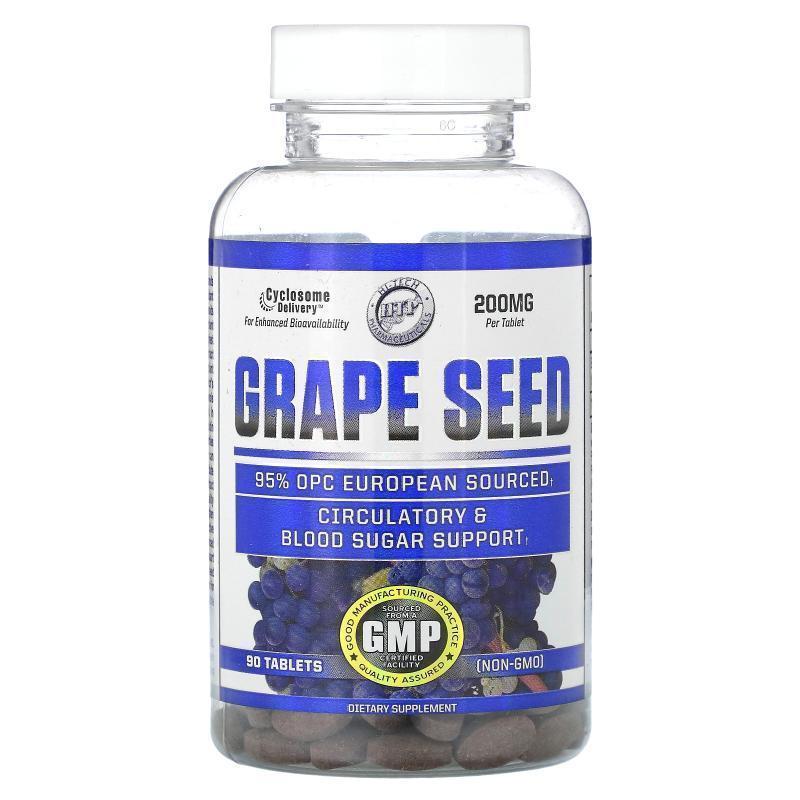 Hi Tech Pharmaceuticals,Grape Seed, 200 mg, 90 Tablets