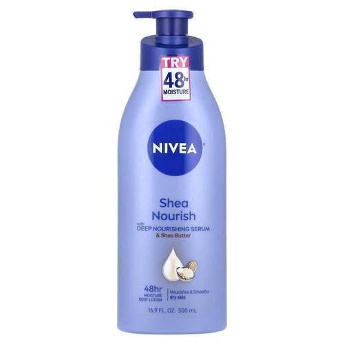 妮维雅,Shea Nourish Body Lotion, 16.9 fl oz (500 ml)