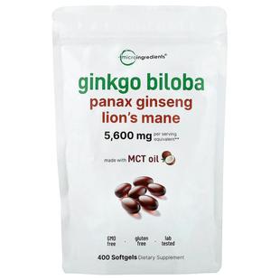 Micro Ingredients,Ginkgo Biloba, Panax Ginseng, Lion's Mane,