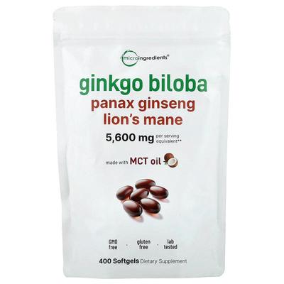 Micro Ingredients,Ginkgo Biloba, Panax Ginseng, Lion's Mane,
