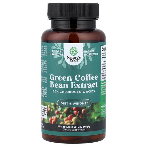 Nature's Craft,Green Coffee Bean Extract , 60 Capsules (750