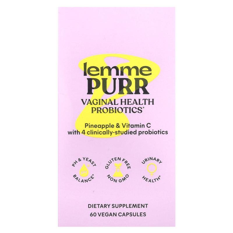 Lemme,Purr, Vaginal Health Probiotics, 60 Vegan Capsules