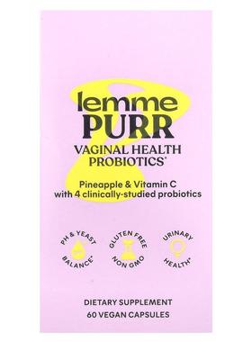 Lemme,Purr, Vaginal Health Probiotics, 60 Vegan Capsules