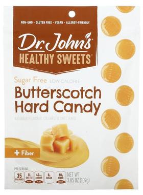 Dr. John's Healthy Sweets,奶油硬糖，含纤维，无糖，3.85 盎司1